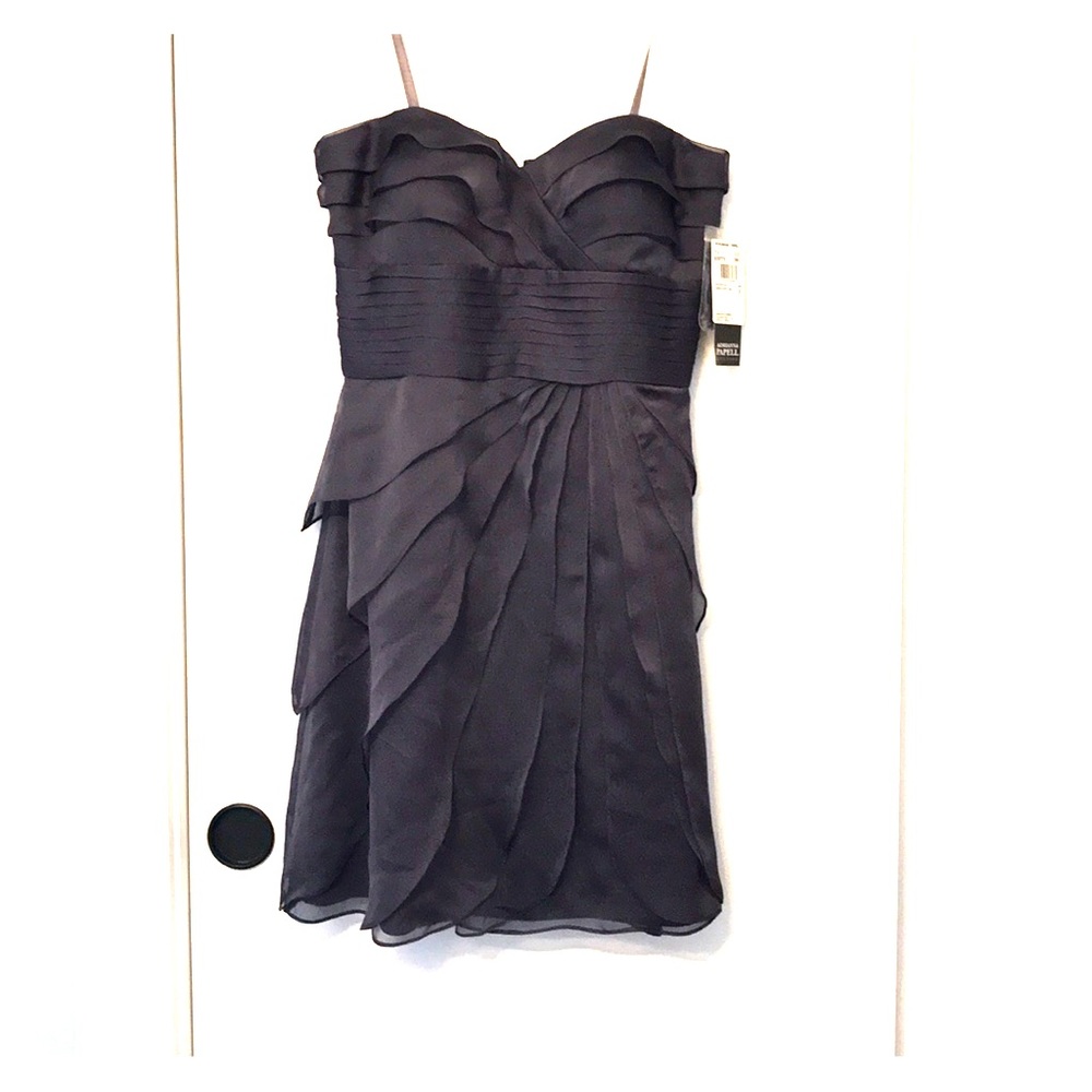 Grey Smoke tiered Party Dress